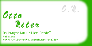 otto miler business card